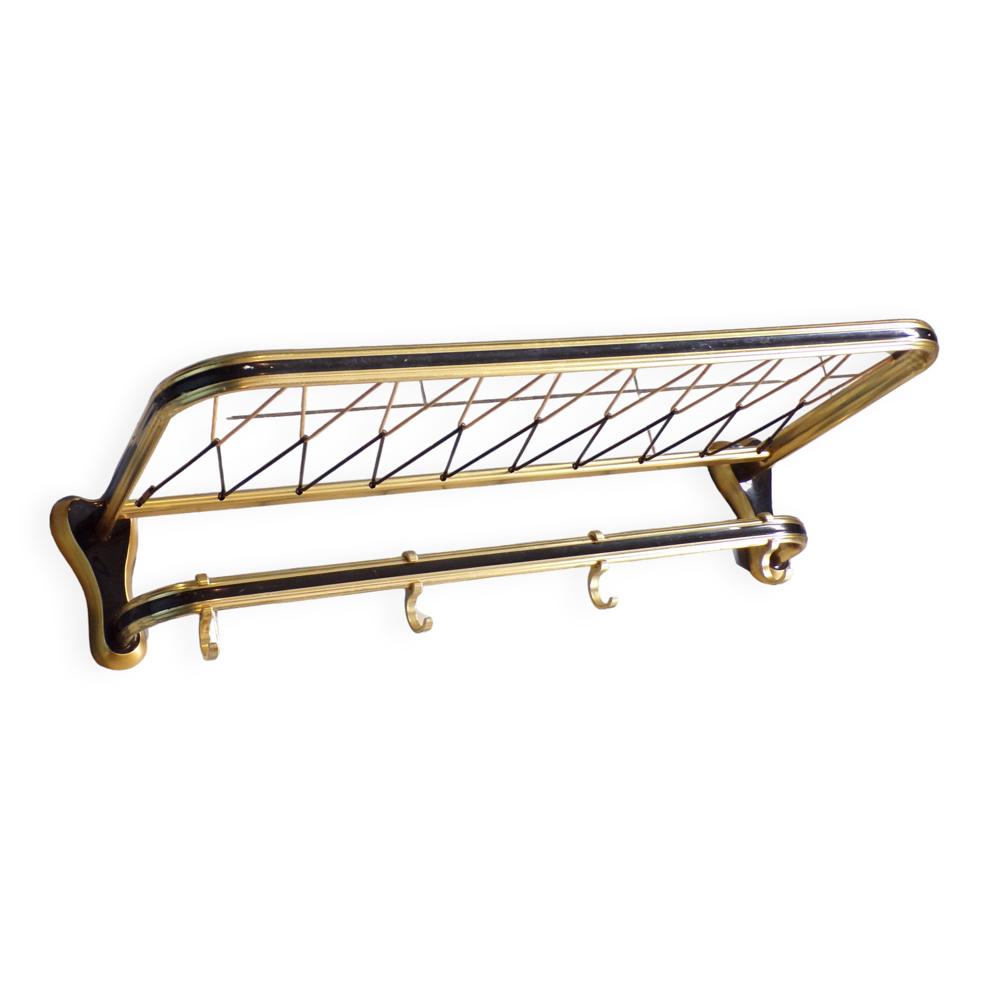Vintage coat rack like a train luggage rack