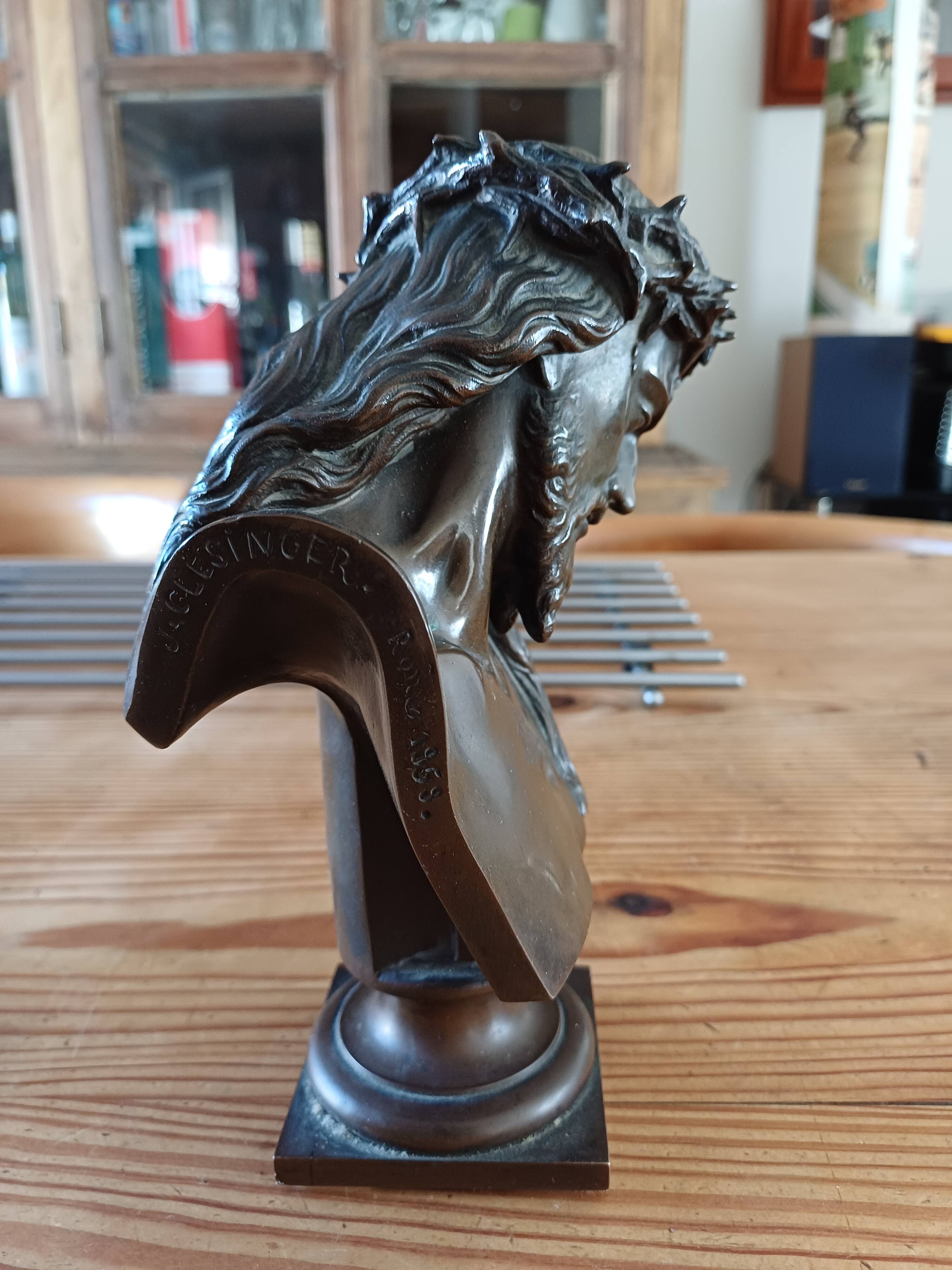 Bronze "Christ" by J.Clessinger Rome 1858 Barbedienne