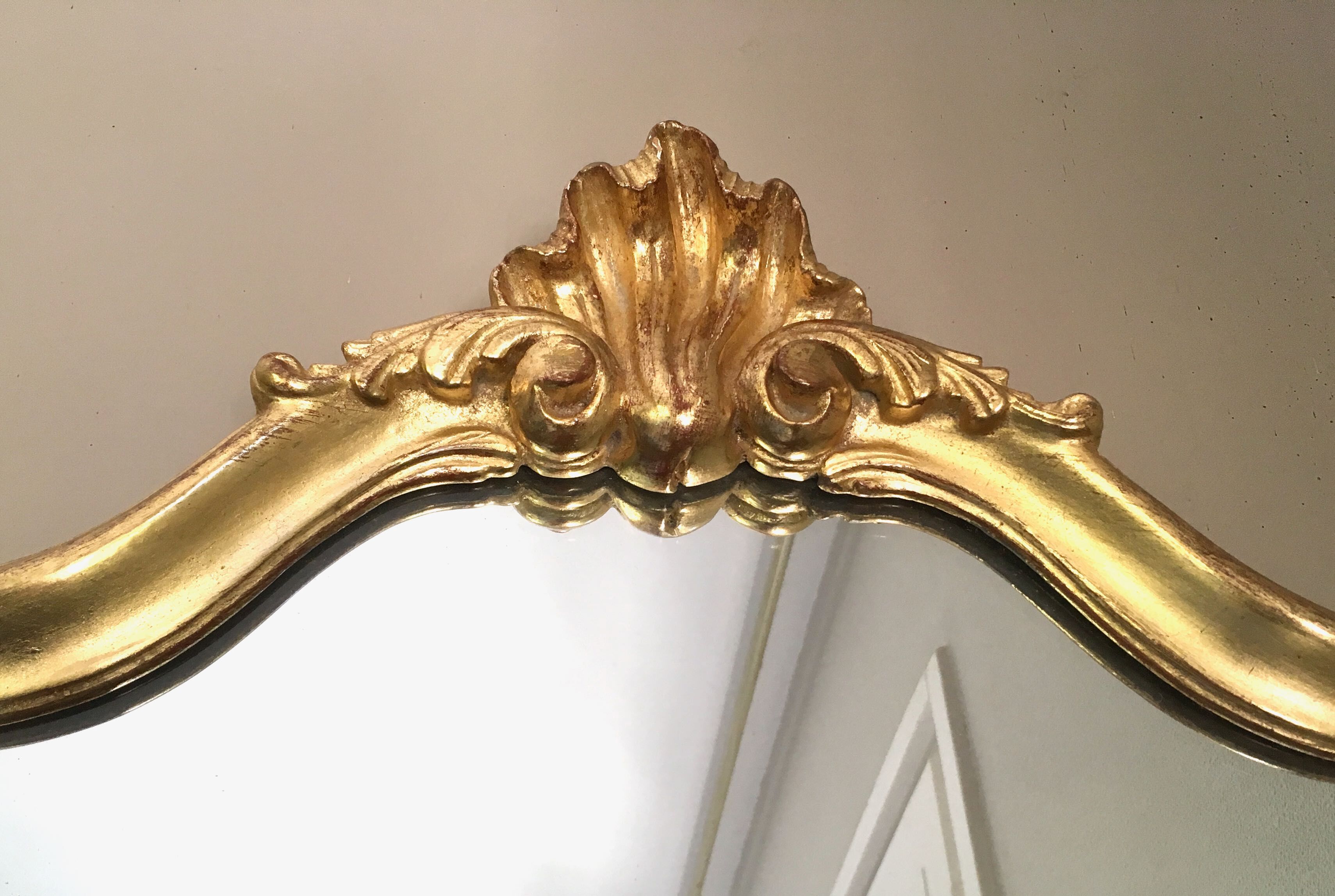 Miroir baroque cadre bois doré 52x74cm