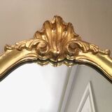 Baroque mirror gilded wood frame 52x74cm