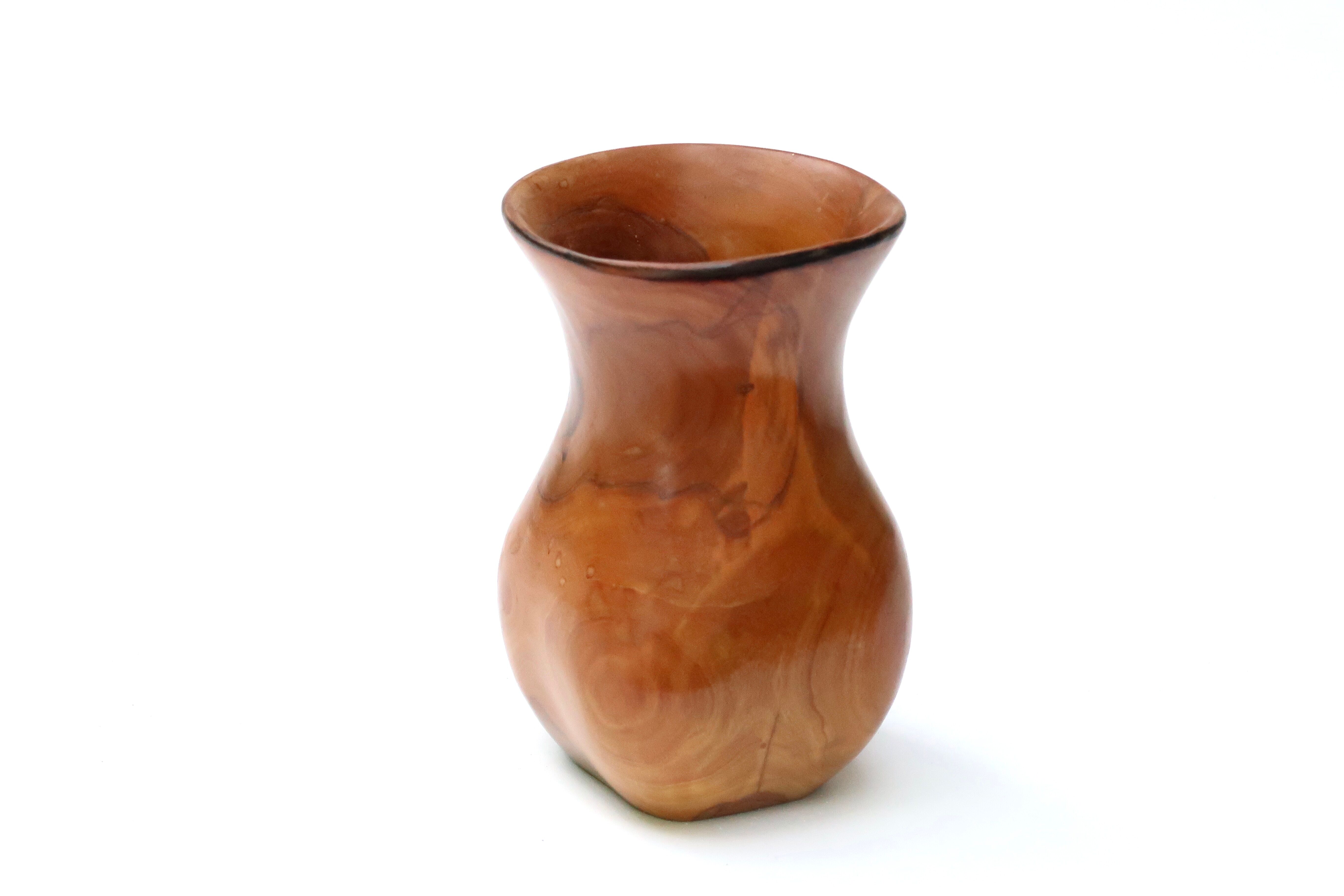 Asymmetrical wooden vase, 60s
