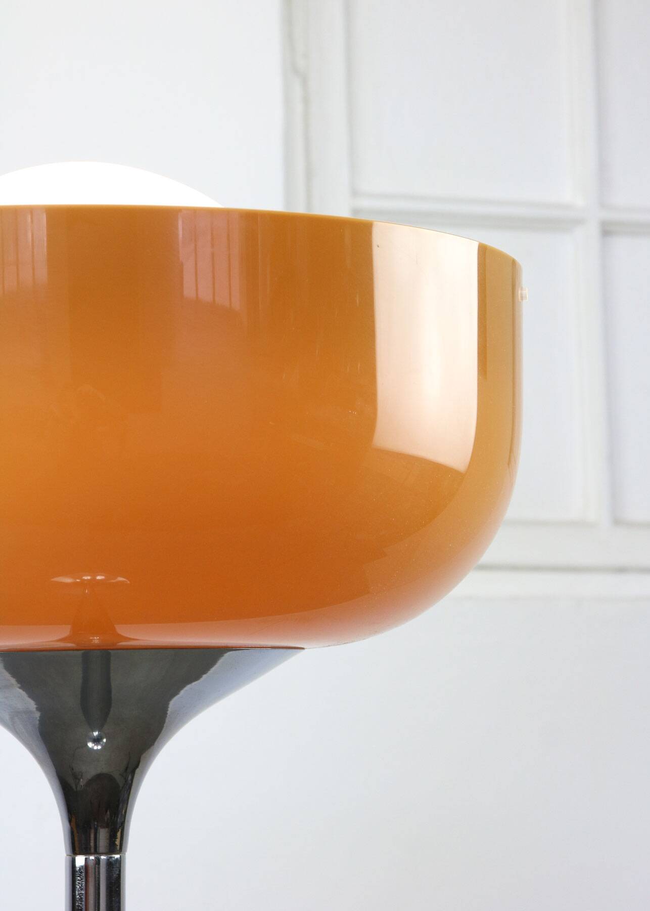 Big Brown Floor Lamp by Luigi Massoni for Guzzini, 1970s