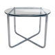 Table d'appoint en verre et chrome de Mies Van Der Rohe pour Knoll, vers 1970