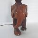 Magnificent vintage art deco elephant lamp 1940s 1950s in solid wood 40s 50s