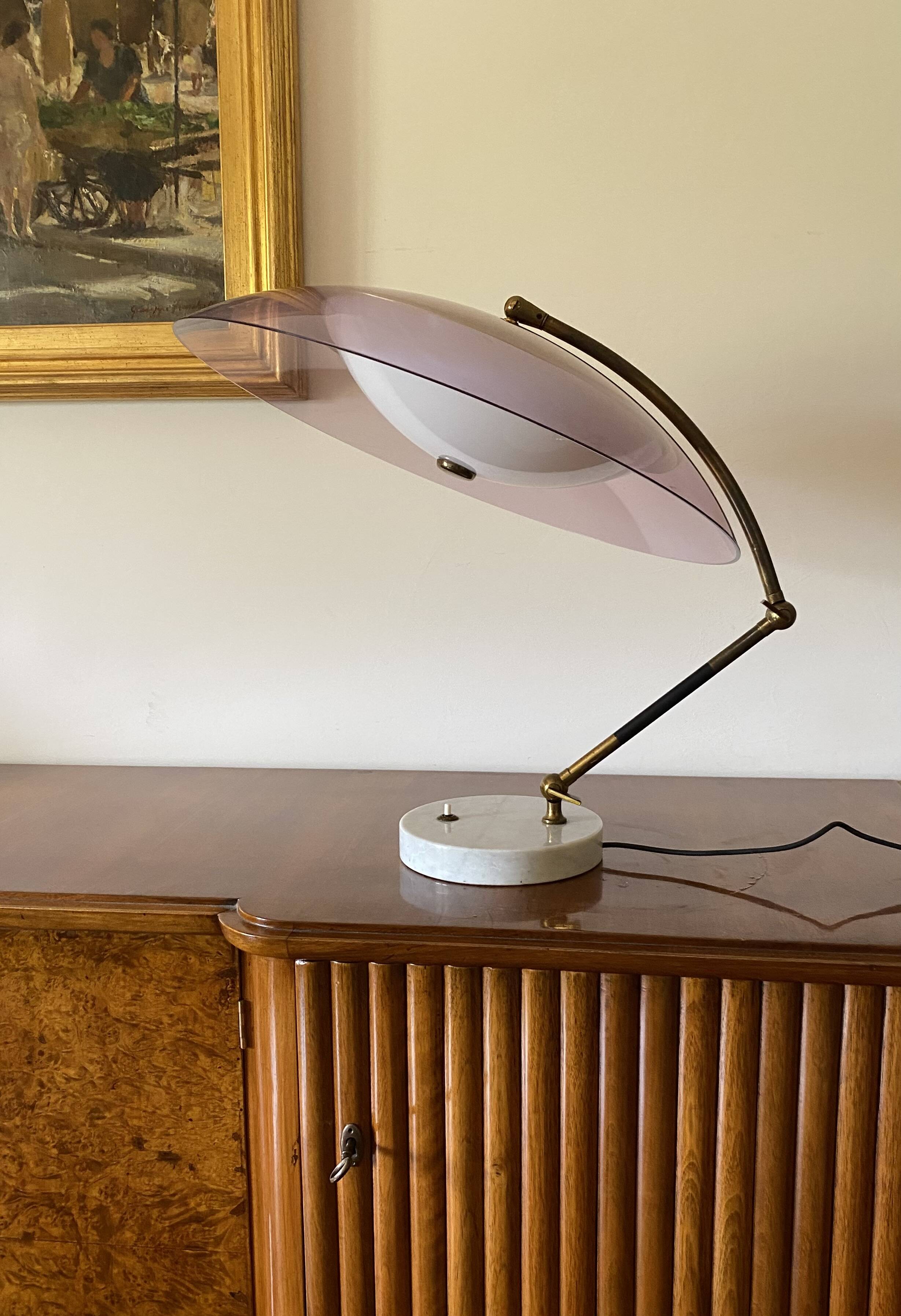 Stilux, mod. Orleans dome table lamp, Stilux Milano Italy, 1955