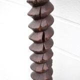 Pair of old wooden harness press screws