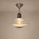 Art deco glass and steel ceiling lamp, 1920s