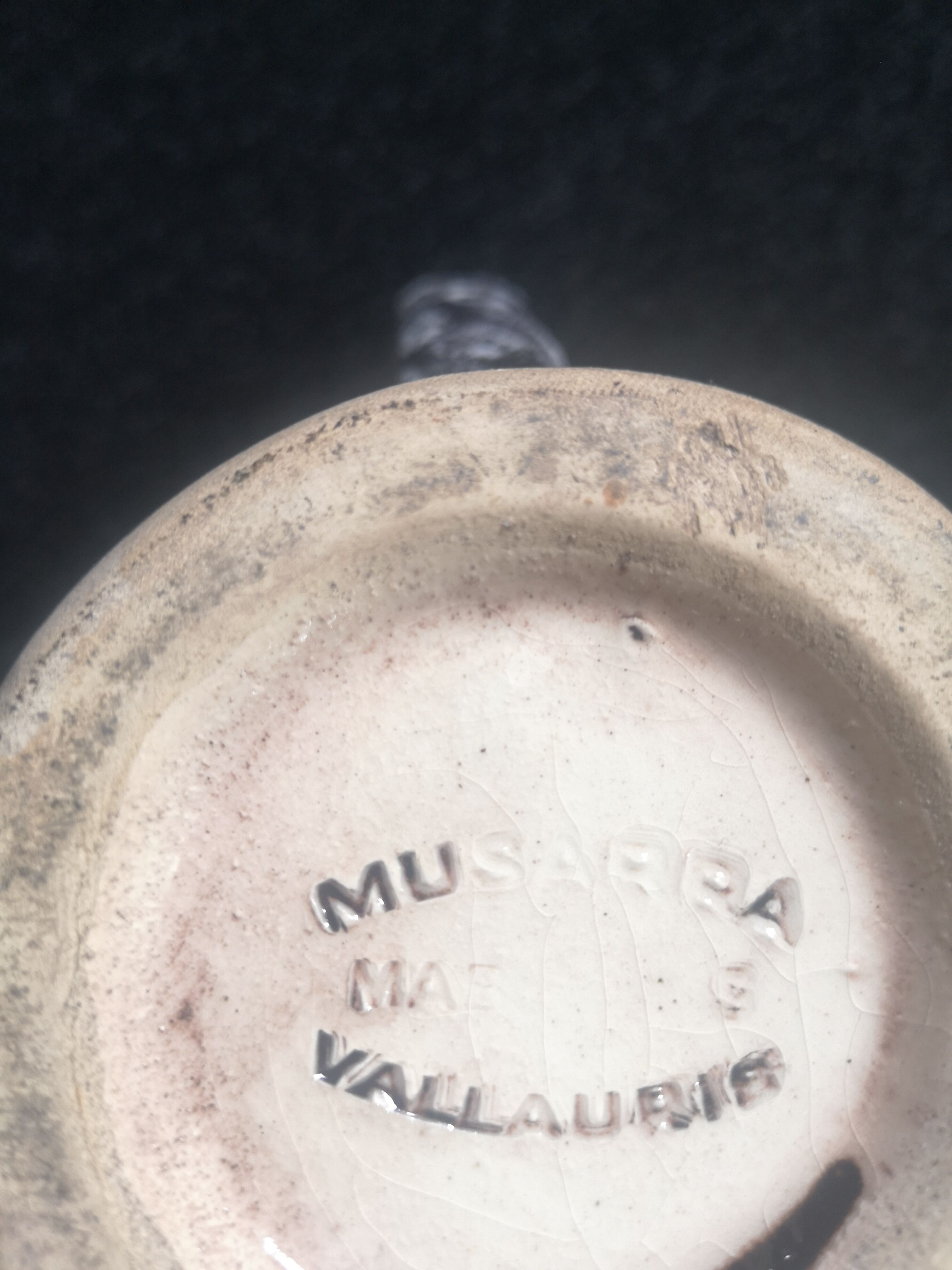 Large ceramic pitcher washes Vallauris signed Musarra