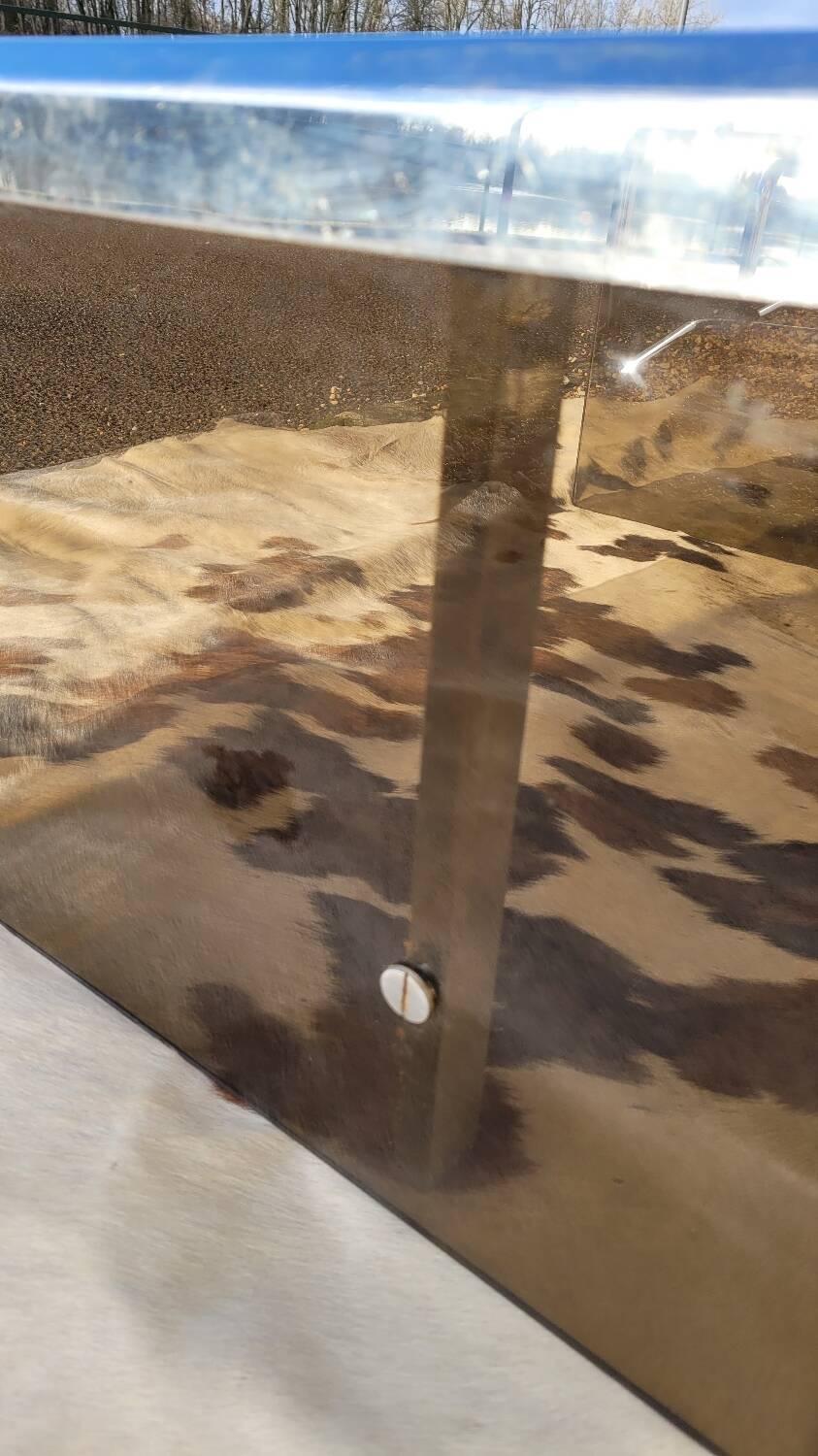 Table basse en verre fumé par Galloti et Radice italie , 1970s