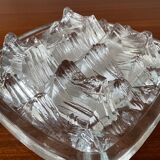 Empty vintage molded glass pocket