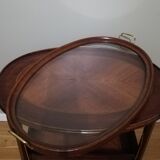 Art deco dessert in mahogany and marquetry