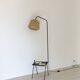 1970 lamp with a square sunflower tile base.