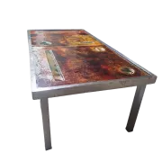 Coffee table in glazed lava stone by Robert & Jean Cloutier 1950