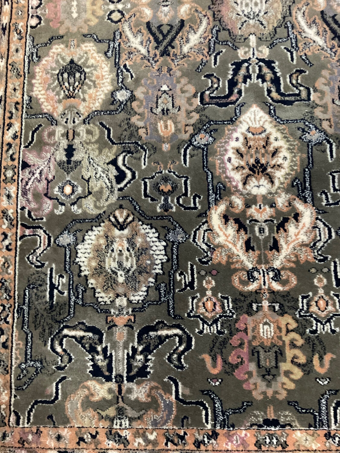 Vintage pure wool carpet 135x200