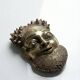 Small gilded bronze Oba mask, Bamoun, Cameroon, vintage Africa