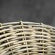 Vintage Mid-Century German Modern Round Woven Bamboo Armchair, 1960s