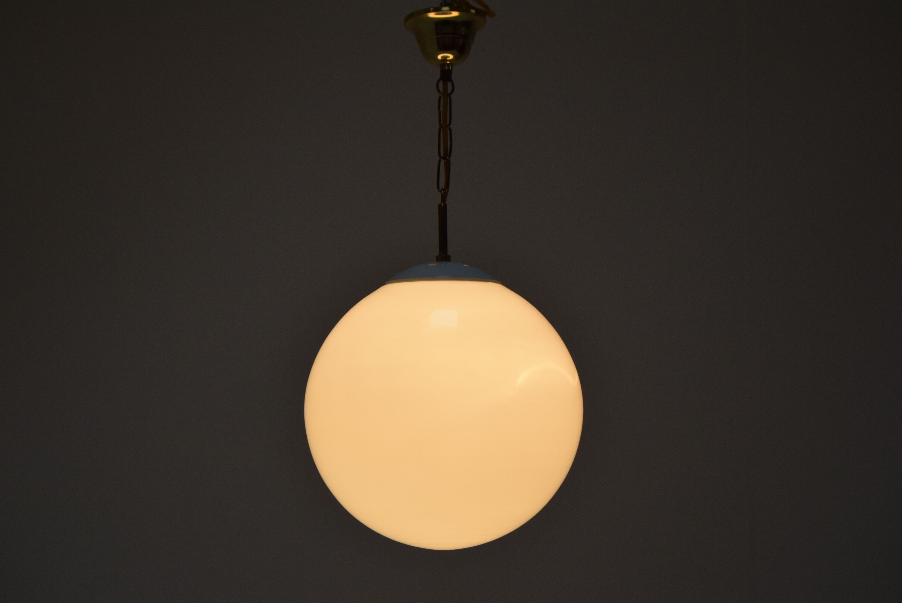 Suspension en verre du milieu du siècle années 1970