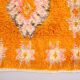 Tapis marocain vintage orange 153 x 228 cm - Authentique tapis berbère fait main