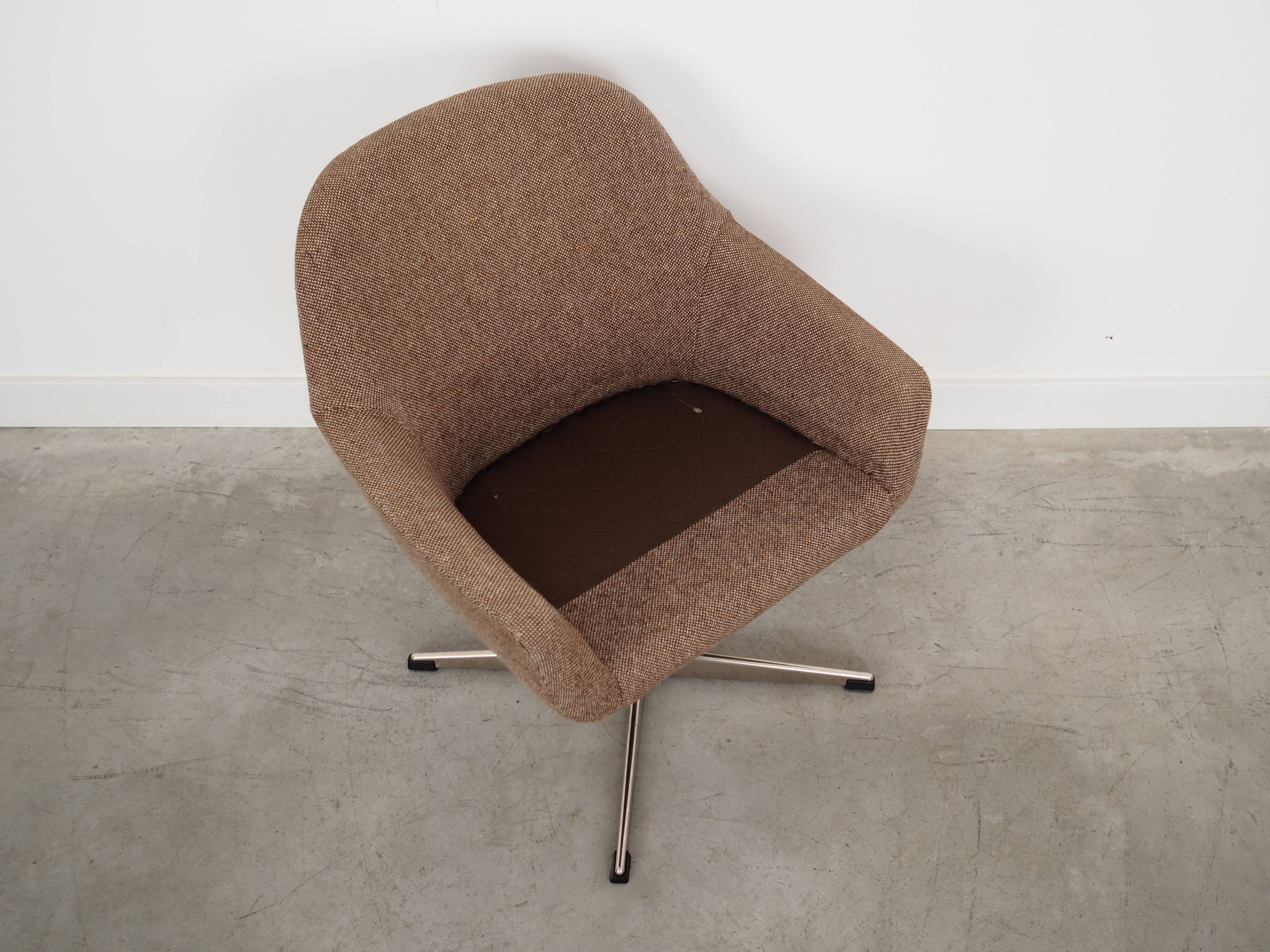 Brown armchair, Danish design, 1970s, production: Denmark
