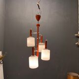 Mid-century italian orange opaline glass lamp