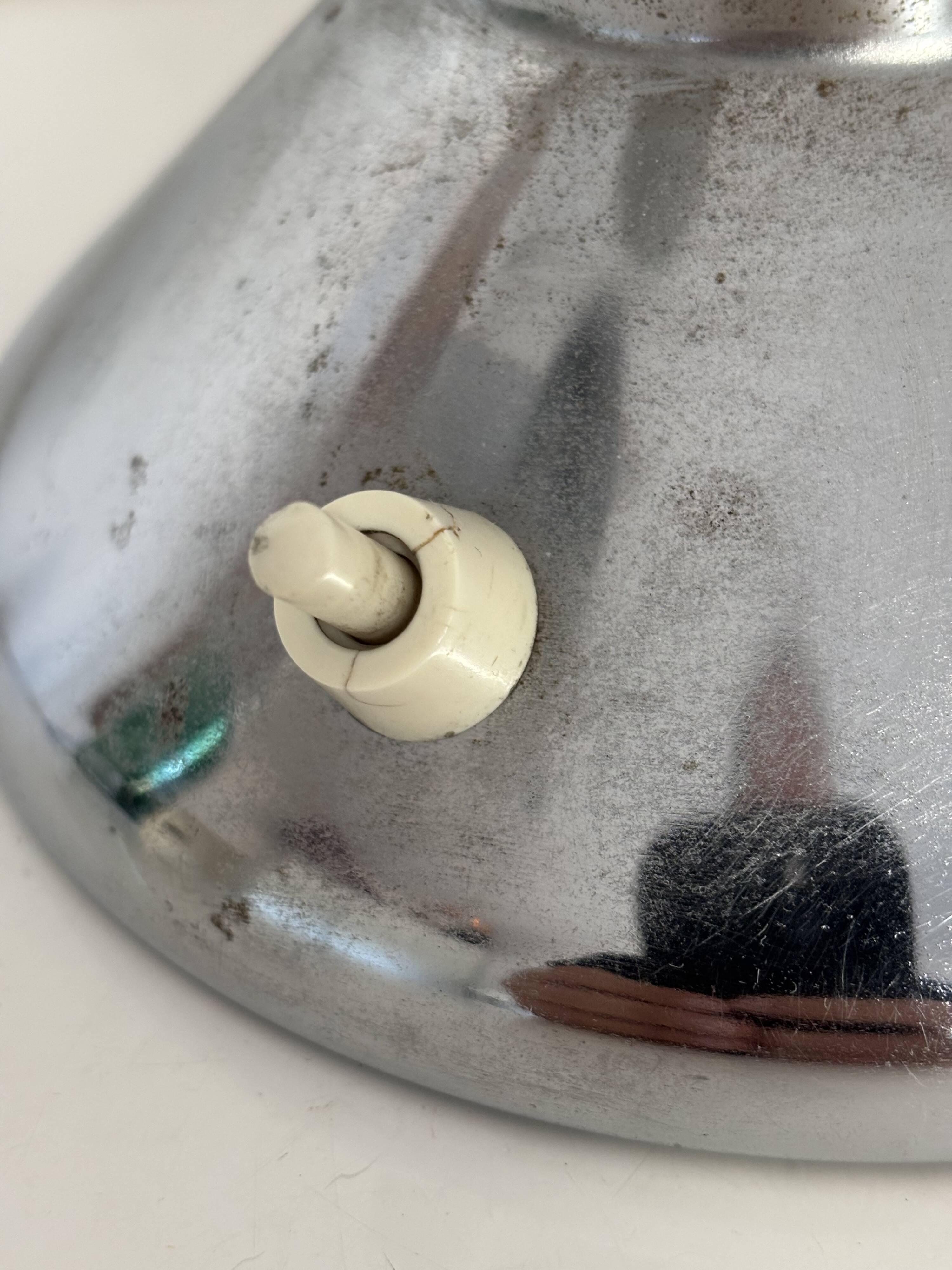 Paire lampes vintage 1940 de bureau jumo 210 chromée design - 50 cm