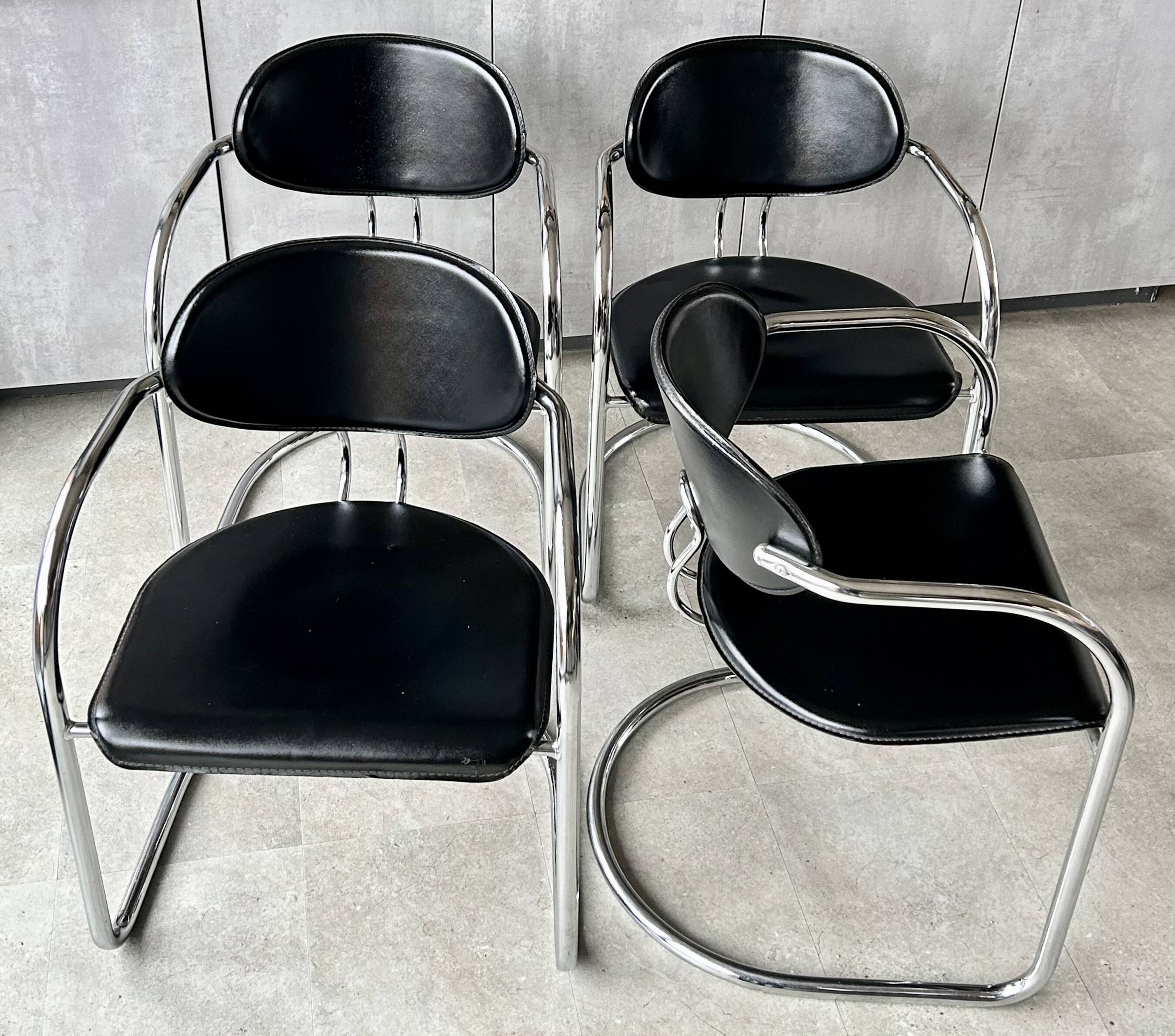four Bauhaus Chairs produced by Effezeta, Italy 1970