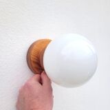 Revised 80s pine ball wall lamp