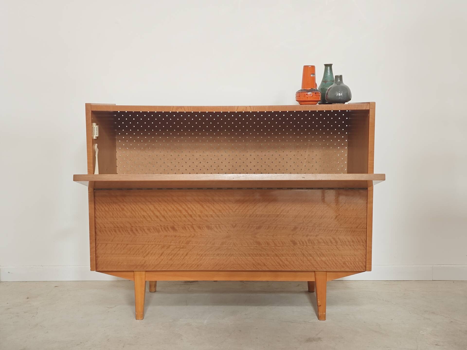 Wooden storage chest for linen or toys Jitona Sobeslav 1960