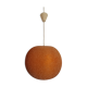 Orange granular resin ball pendant light, 1970
