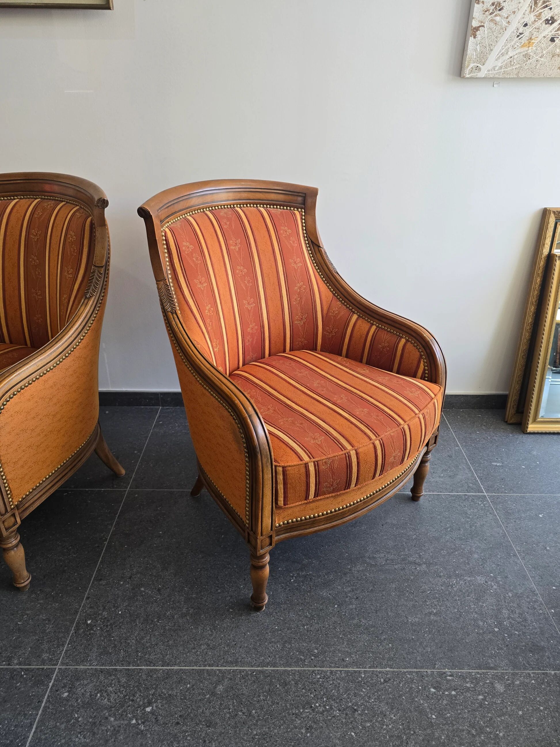 Pair of high-quality bergère armchairs – Manufacture SE