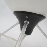 Vintage metal and opaline tripod lamp