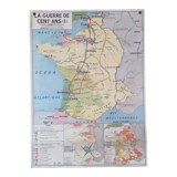Old historical MDI map: The 100 Years War.