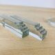 11 art deco glass knife holders and salt shaker