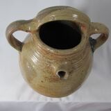 Grande cruche chevrette gargoulette ancienne en gré