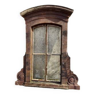 19th century Directoire style cast iron window - Sitting dog