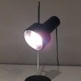 Adjustable lamp in black lacquered metal and chrome France 70s