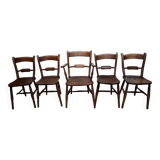 Antique Oxford Windsor chairs, 1850s set of 5