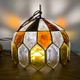 Brutalist glass suspension light by Albano Poli for Long.