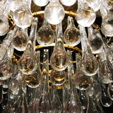 Paolo Venini drops handblown glass with gilt gold structure 1970