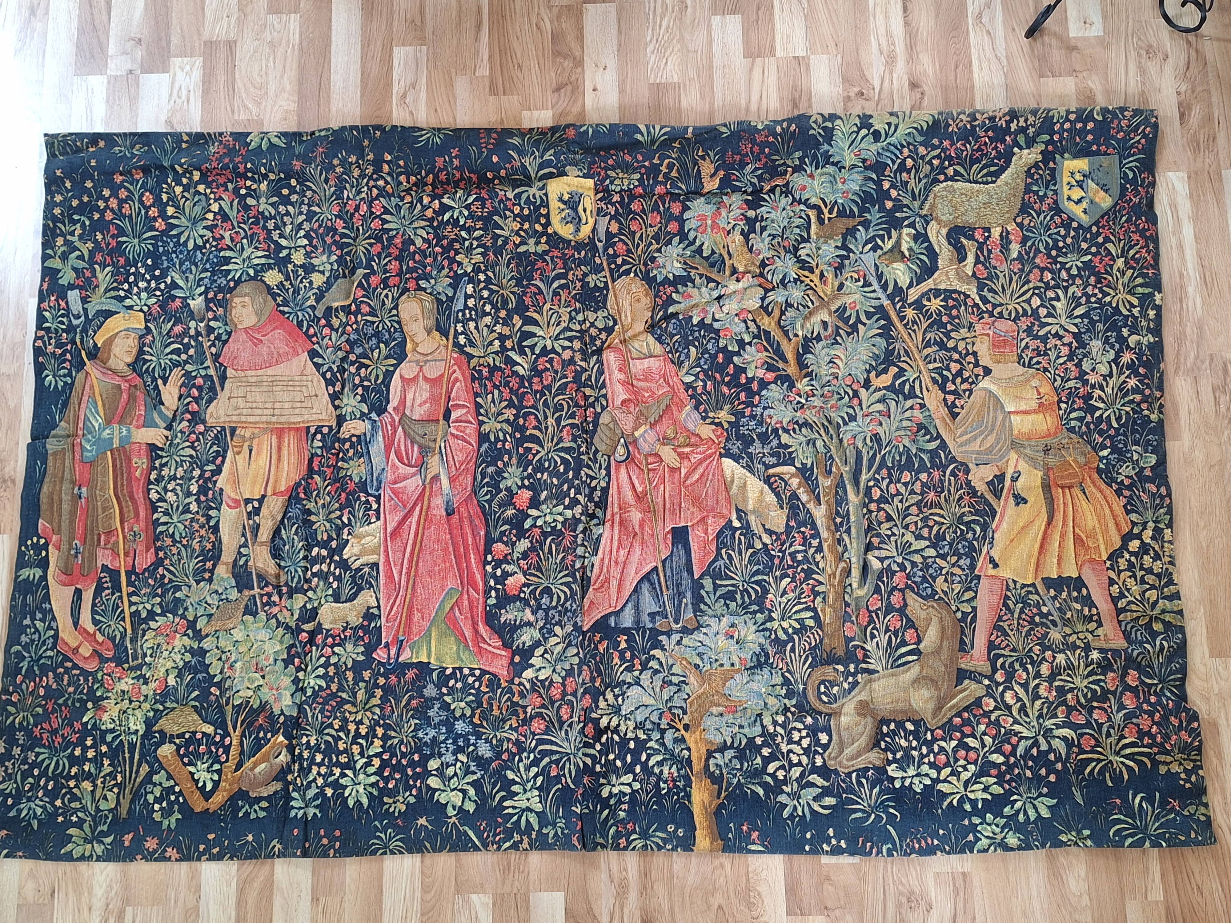 Reproduction by Artis Flora of a wall tapestry Noble Pastoral or Fruit Harvest XVI