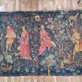 Reproduction par Artis Flora d’une tapisserie murale Noble Pastorale ou Cueillette des fruits XVI