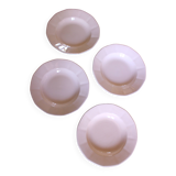 A set of 4 pink deep plates from Digoin Sarreguemines.
