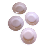 4 assiettes creuses roses Digoin Sarreguemines