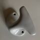 XL white ceramic earthenware coat rack from the 1960s