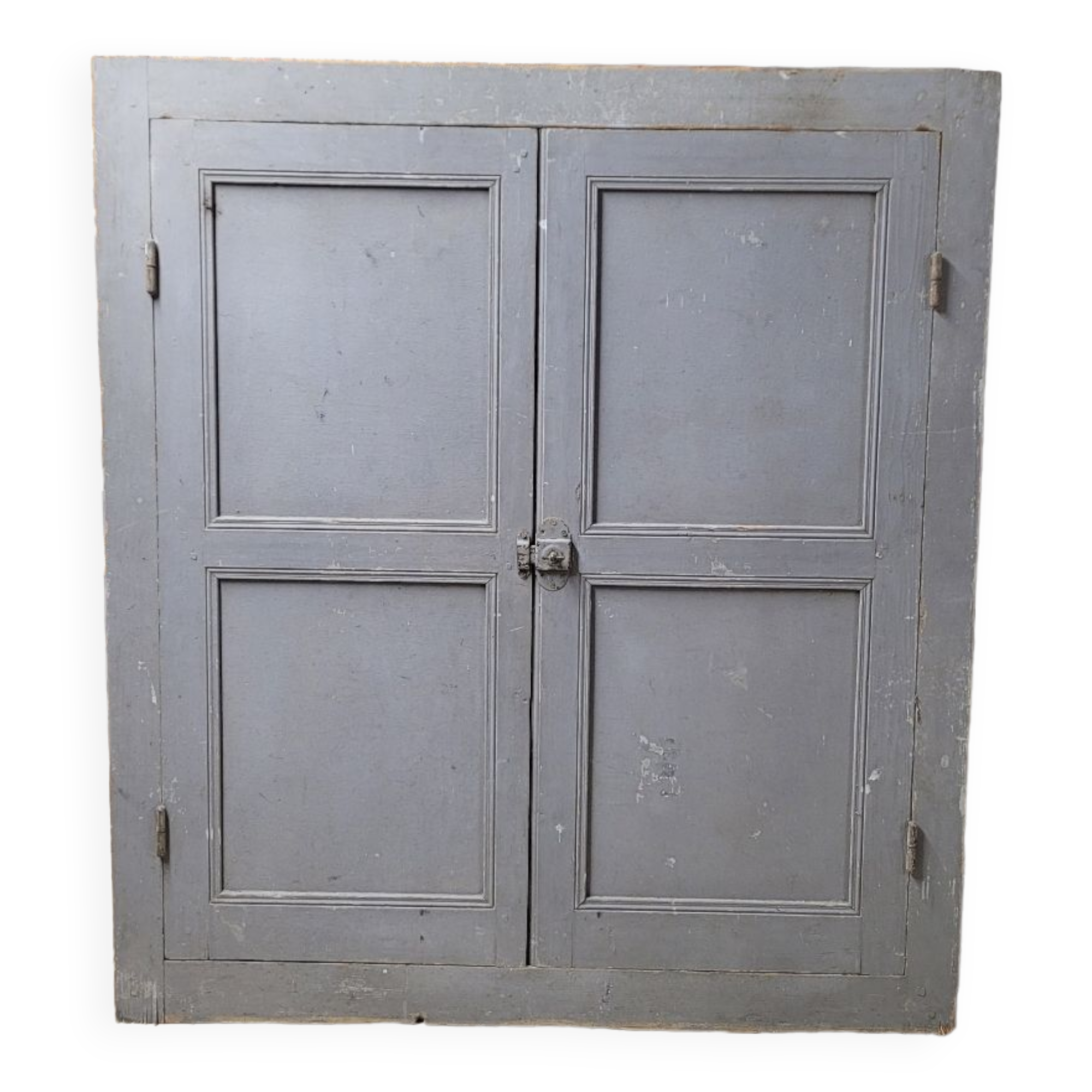 Double cupboard door front in old painted fir