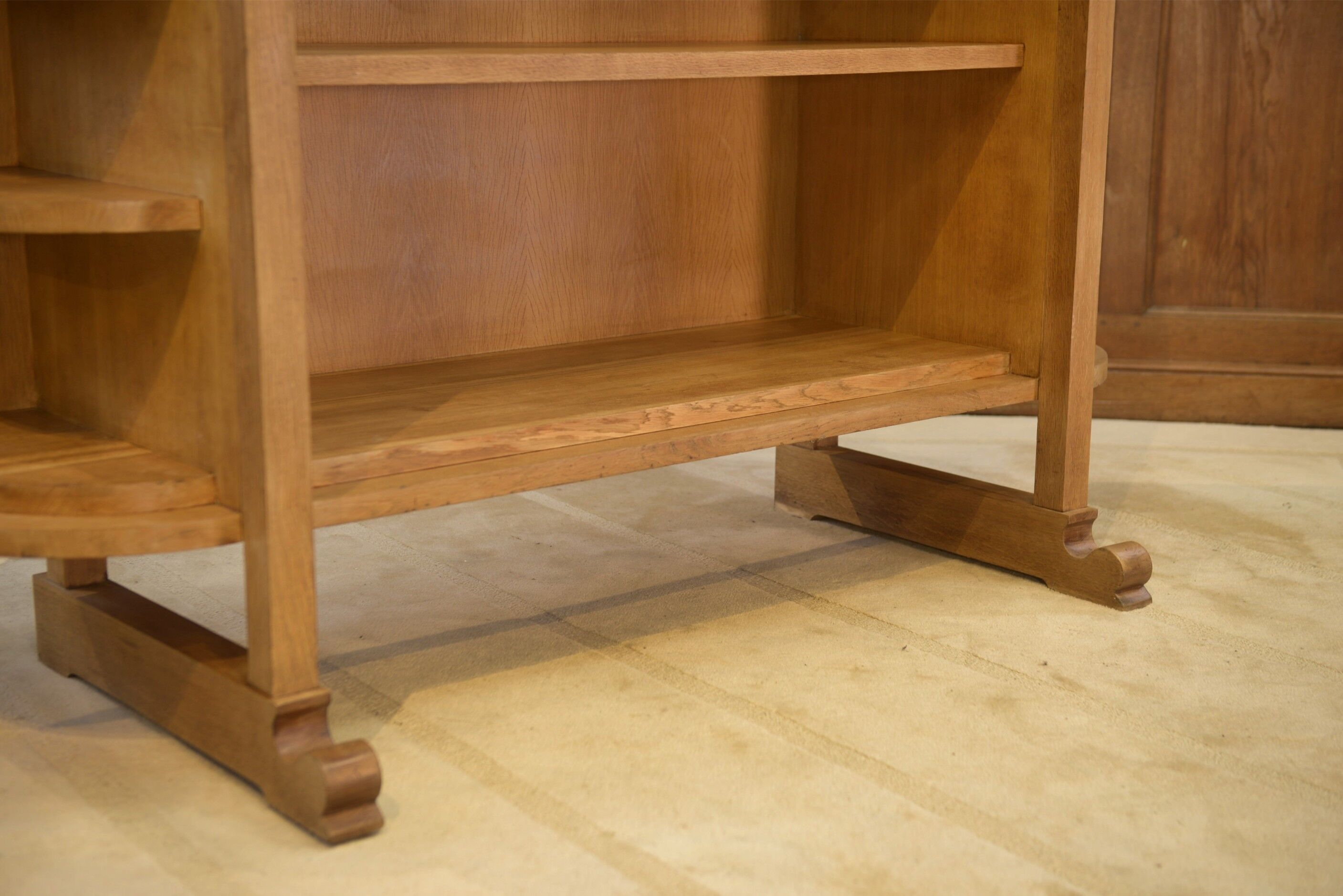 Art Deco modernist oak shelf from the 1940s.
