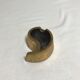 Ashtray old gilt bronze comma form vintage smoker object