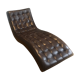 Chaise longue in rich leather and brown bobois