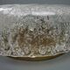 Set of two vintage ceiling lights made of ice glass from the 1970s