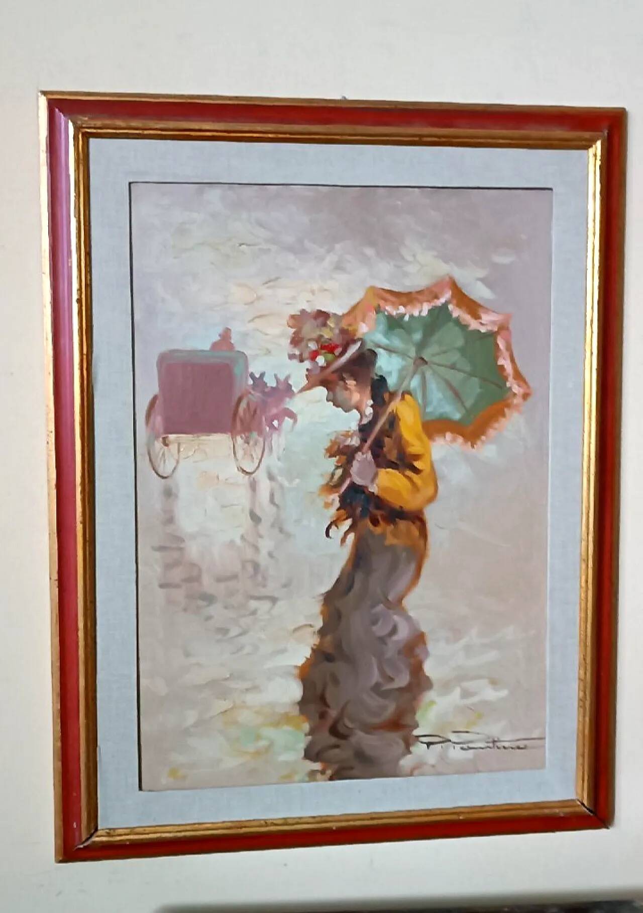 Parisian Scene by Pietro Pantino, oil on canvas, 20th century